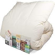 Amazon｜安眠工場 上質羽毛布団 二層式(ツイン) クイーン【羽毛増量1.9